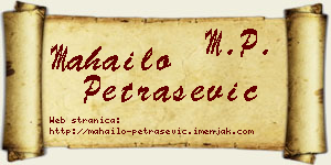 Mahailo Petrašević vizit kartica